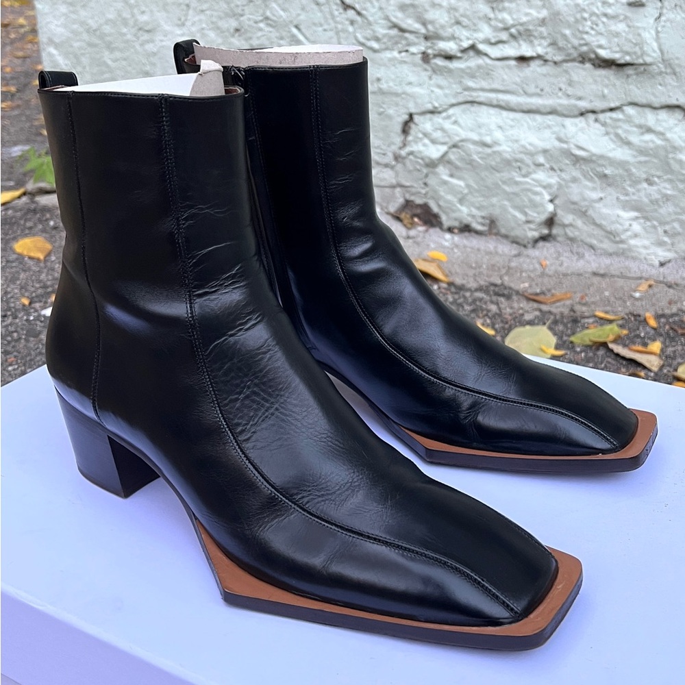Wales Bonner Kora Black Leather Boots 42 Men Like New